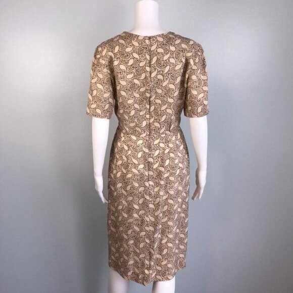VINTAGE Liz Claiborne Paisley Silk Dress - M - Picture 3 of 9
